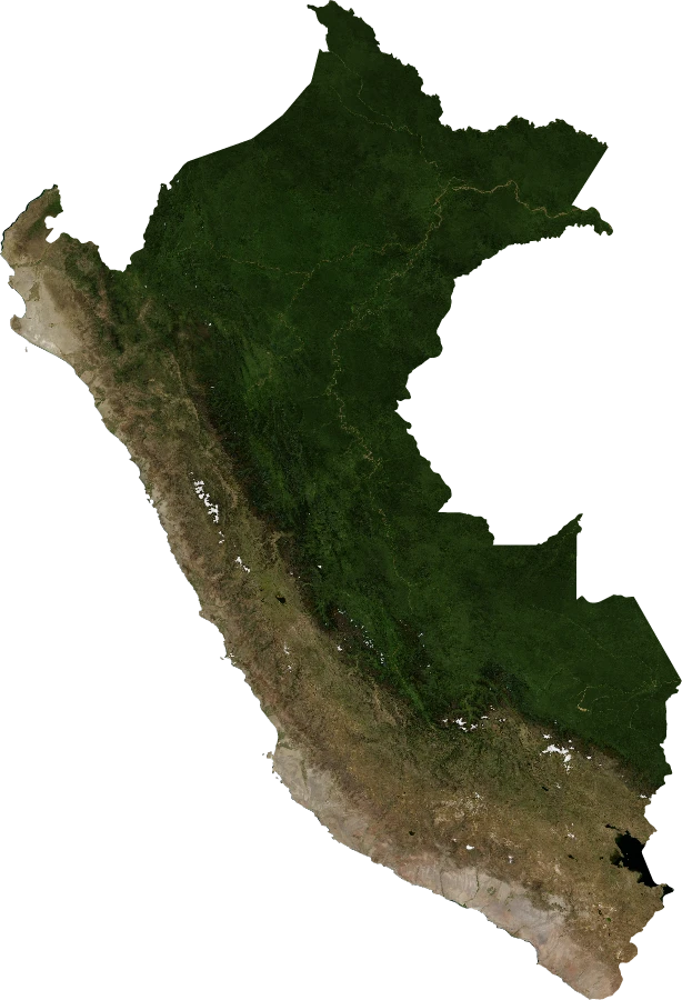 Peru, January 2004: NASA imagery clipped to the regional boundary