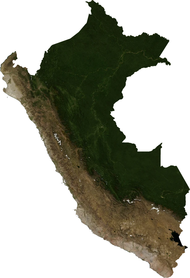 Peru, July 2004: NASA imagery clipped to the regional boundary