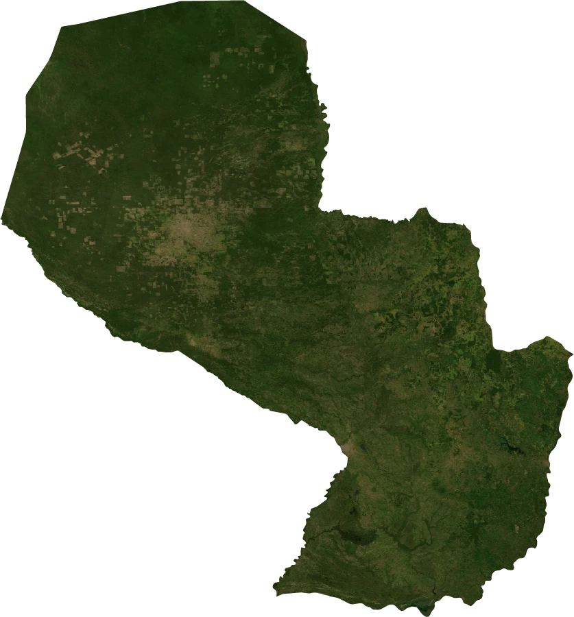 Paraguay, January 2004: NASA imagery clipped to the regional boundary
