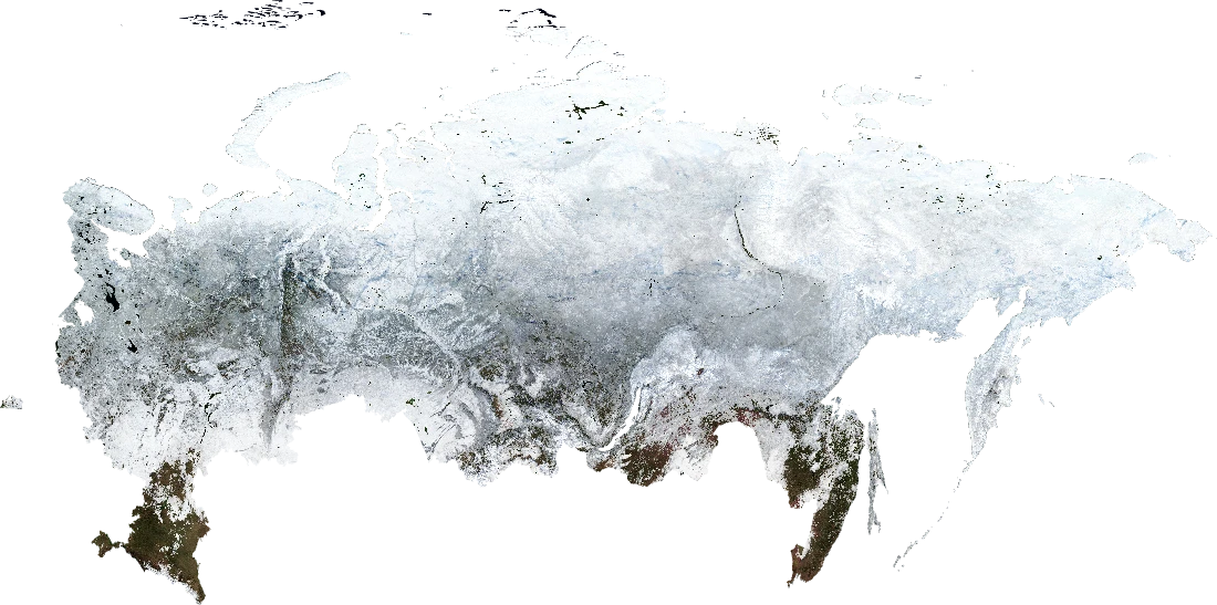 Russia, January 2004: NASA imagery clipped to the regional boundary