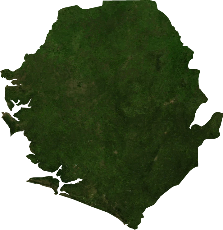 Sierra Leone, July 2004: NASA imagery clipped to the regional boundary