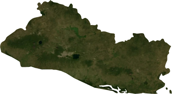 El Salvador, Annual mean 2004: NASA imagery clipped to the regional boundary