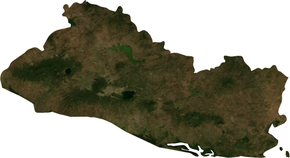 El Salvador, January 2004: NASA imagery clipped to the regional boundary