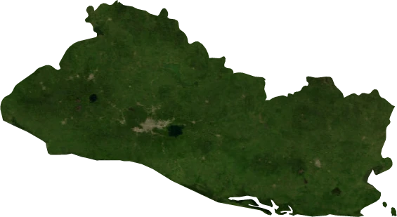 El Salvador, July 2004: NASA imagery clipped to the regional boundary