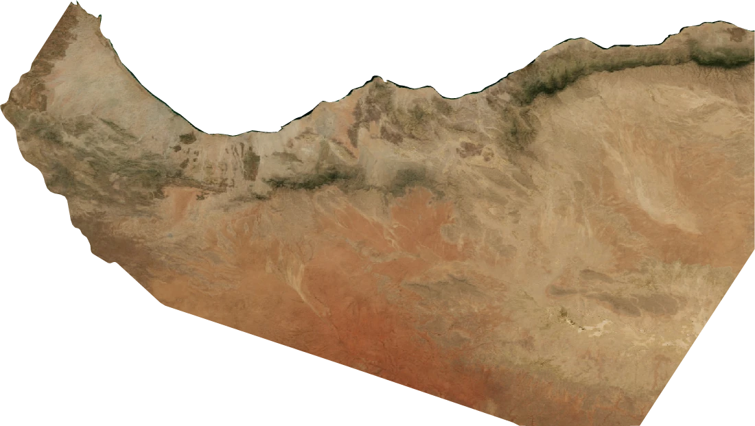 Somaliland, January 2004: NASA imagery clipped to the regional boundary
