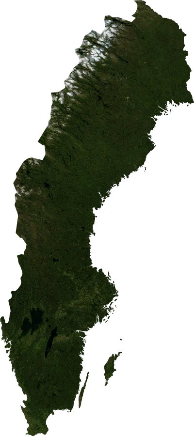 Sweden, July 2004: NASA imagery clipped to the regional boundary