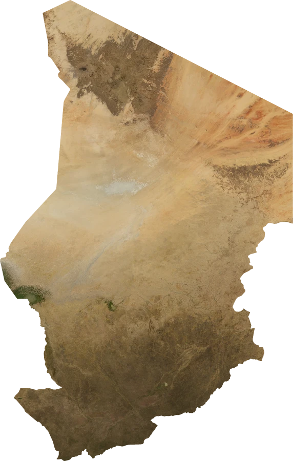 Chad, January 2004: NASA imagery clipped to the regional boundary