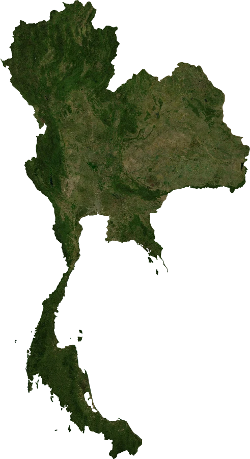 Thailand, July 2004: NASA imagery clipped to the regional boundary