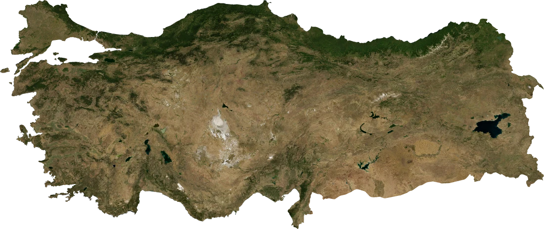 Turkey, July 2004: NASA imagery clipped to the regional boundary