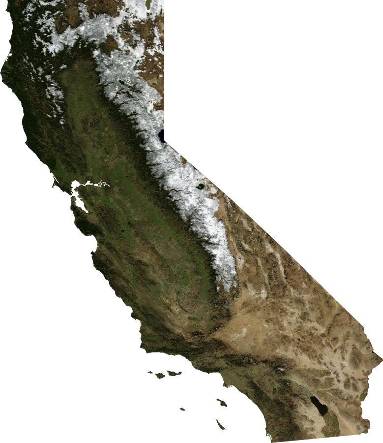 California, January 2004: NASA imagery clipped to the regional boundary