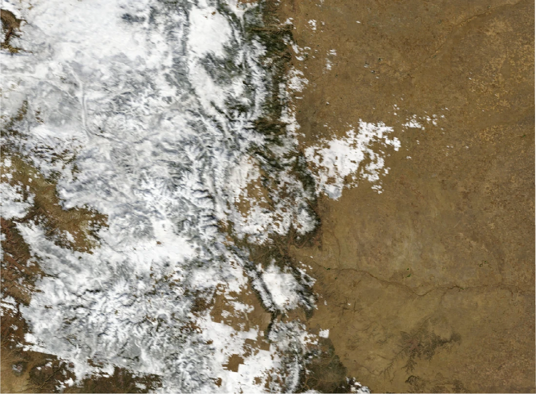 Colorado, January 2004: NASA imagery clipped to the regional boundary