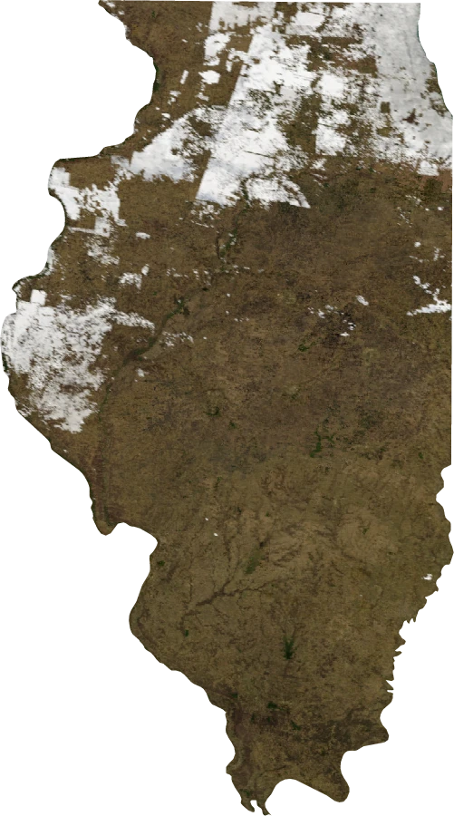 Illinois, January 2004: NASA imagery clipped to the regional boundary