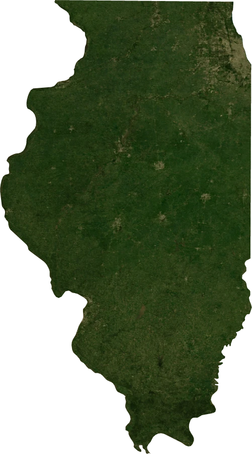 Illinois, July 2004: NASA imagery clipped to the regional boundary
