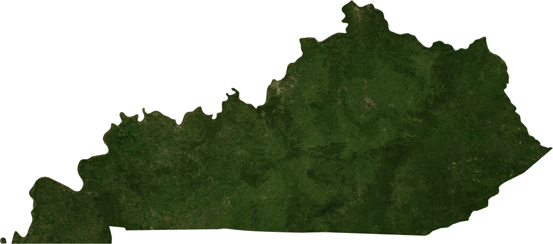 Kentucky, July 2004: NASA imagery clipped to the regional boundary