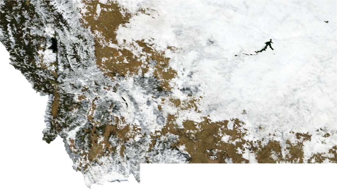 Montana, January 2004: NASA imagery clipped to the regional boundary