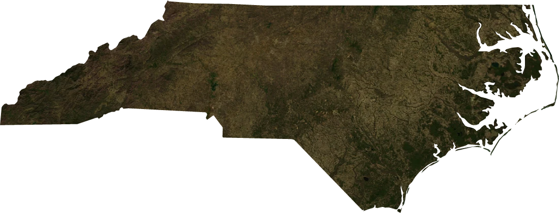 North Carolina, January 2004: NASA imagery clipped to the regional boundary