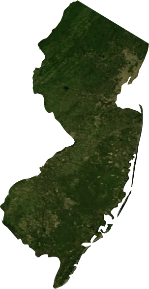 New Jersey, July 2004: NASA imagery clipped to the regional boundary