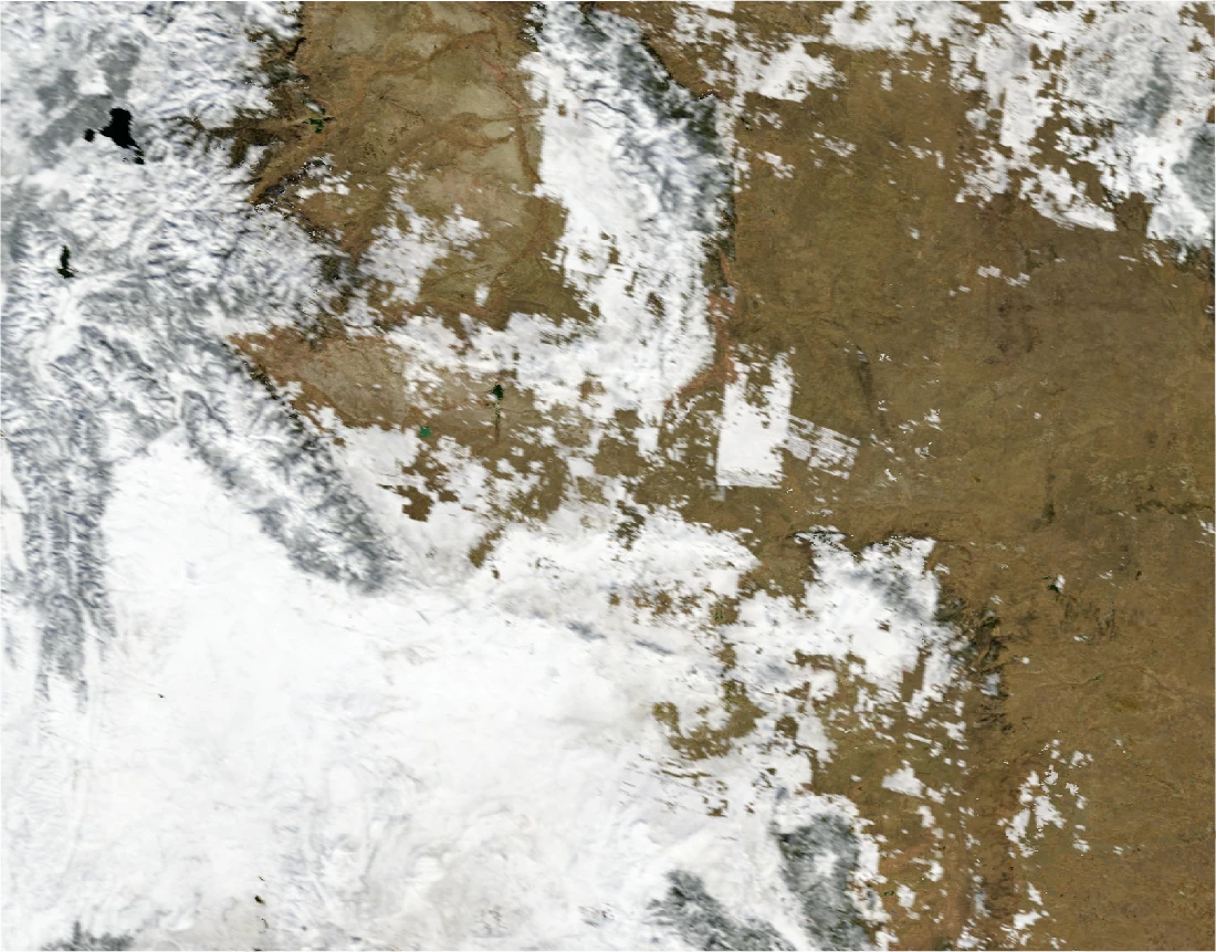 Wyoming, January 2004: NASA imagery clipped to the regional boundary