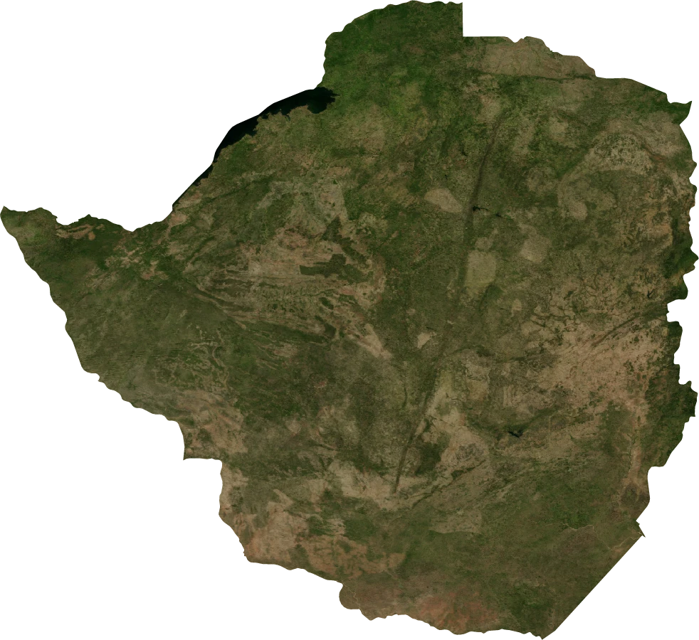 Zimbabwe, January 2004: NASA imagery clipped to the regional boundary